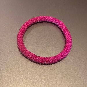 Lily and Laura Fuchsia Pink Beaded Bracelet